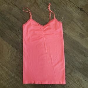 Victoria's Secret camisole, hot pink with lace